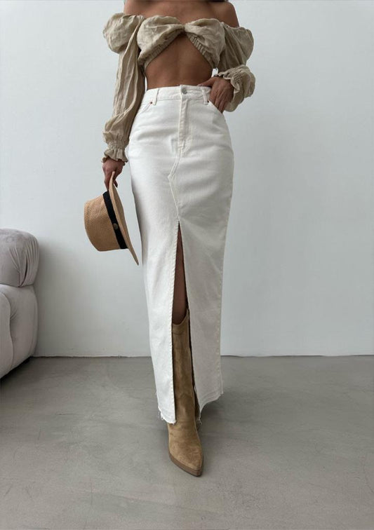 Front Slit Maxi Skirt