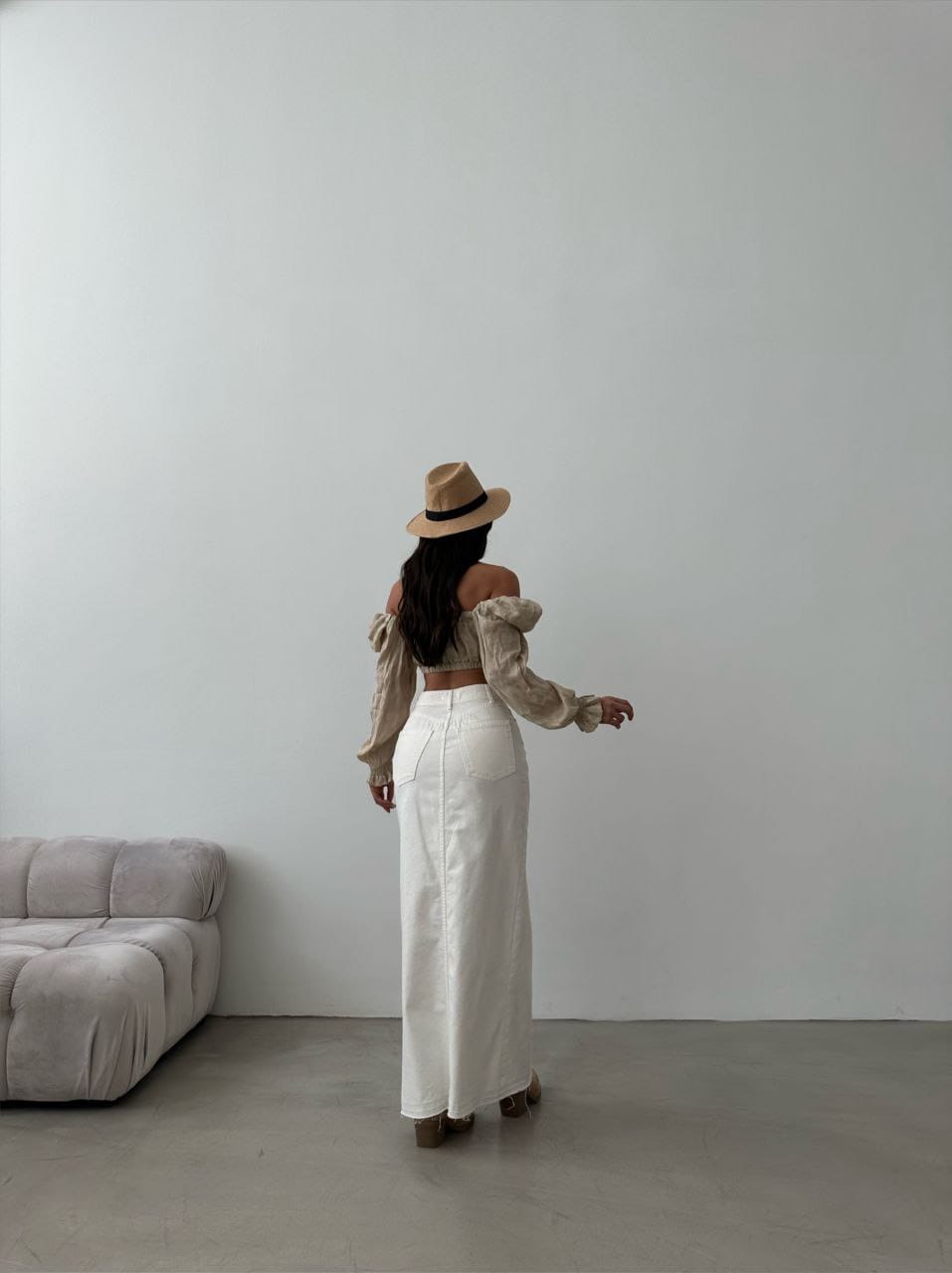 Front Slit Maxi Skirt