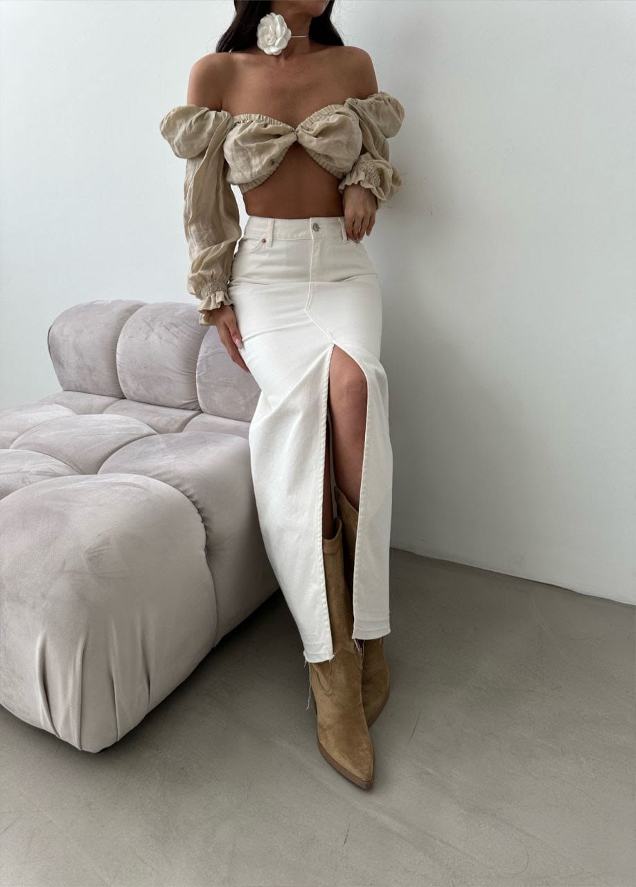 Front Slit Maxi Skirt