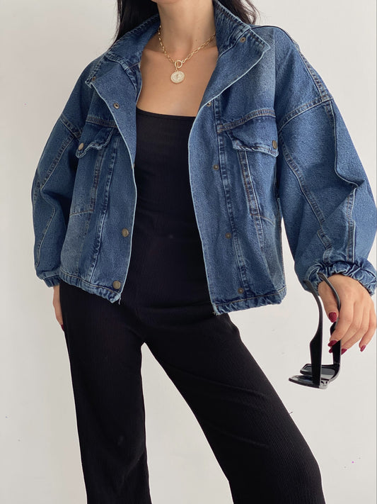 Trendy Scrunch Denim Jacket - Stylish Wardrobe Essential | zash jeans